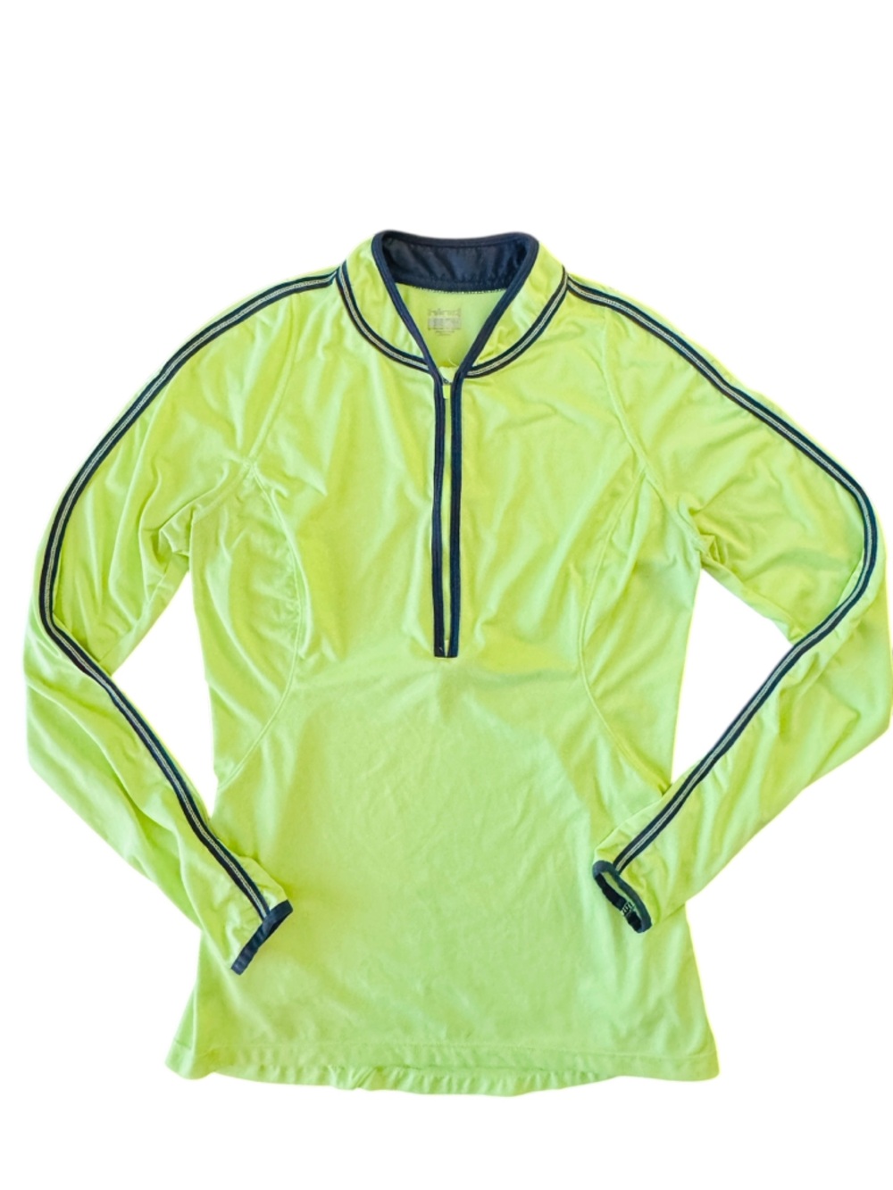 Hind Neon Yellow Quarter Zip Athletic Pullover Running Top Women’s Medium